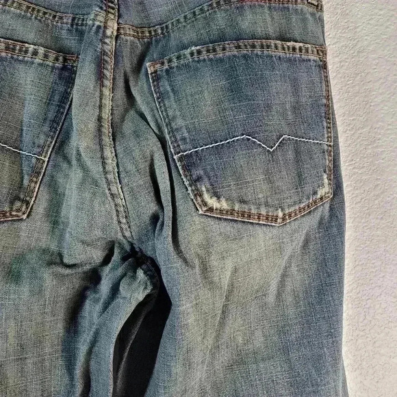 HUGO BOSS Men 34x34 Orange Label Jeans HB1 Button Fly Blue Denim Dark Wash - Picture 7 of 11